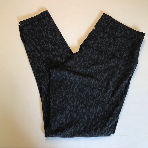 lululemon athletica Pants - Lululemon Align High-Rise Pant 25" Leopard Camo Deep Coal Multi Size 8